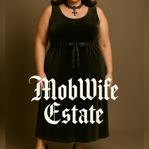 Elisabeth by Liz Claiborne Velvet Maxi Dress Rich Olive Green Size 2X Luxurious